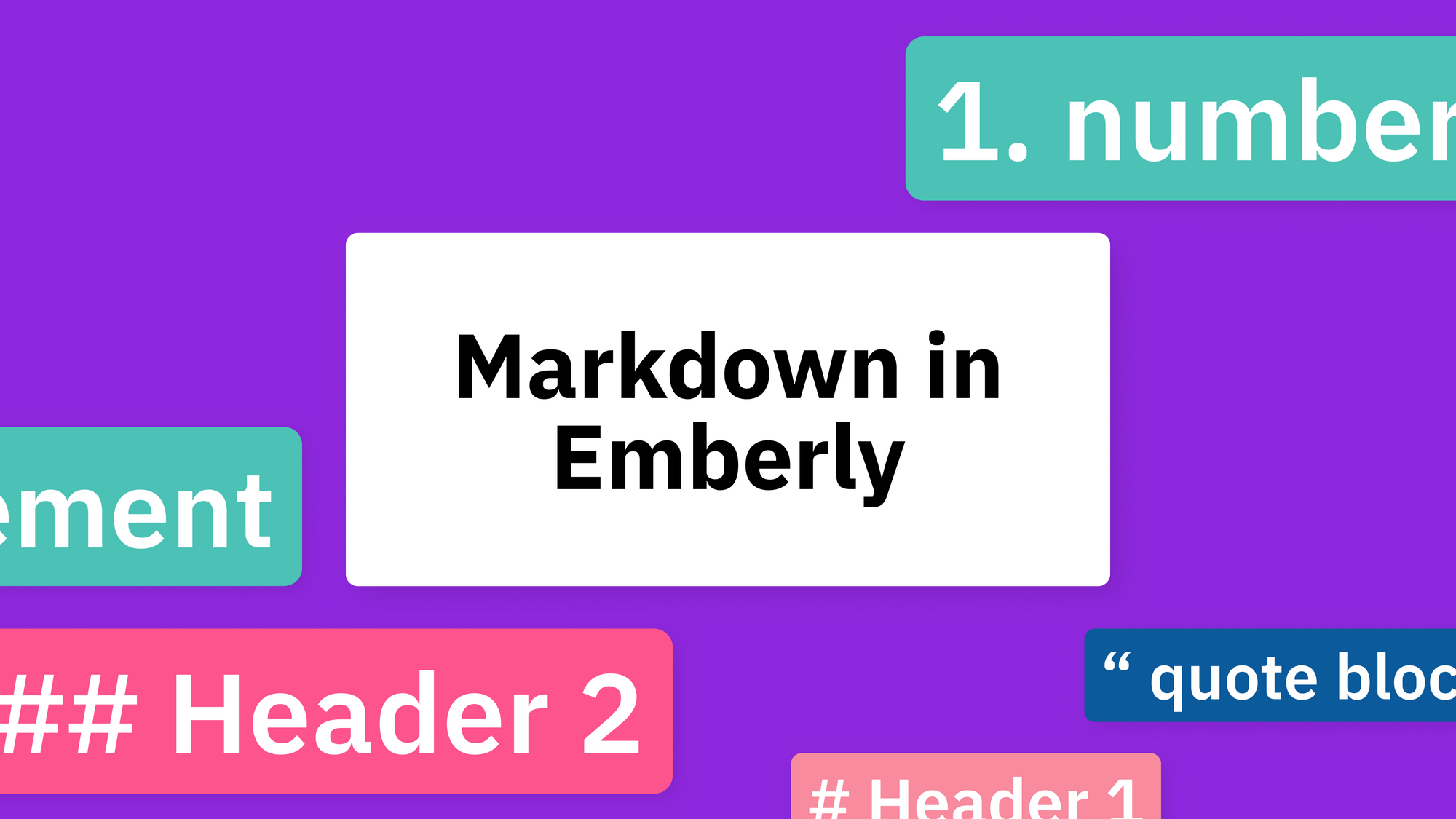 Markdown in Emberly