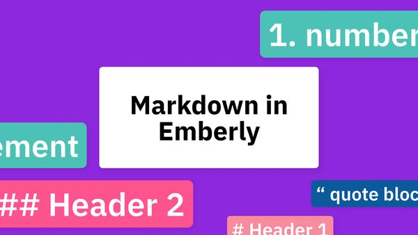 Markdown in Emberly