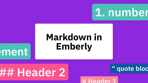 Cover image for Markdown in Emberly